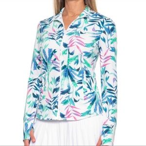 TOMMY BAHAMA TENNIS JACKET TROPICAL LONG SLEVE FULL ZIP JACKET, LIGHTWEIGHT